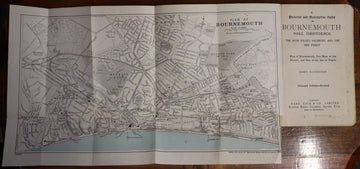 1927 Guide To Bournemouth: Ward Lock & Co Antique Travel Guide Book w/Maps - 0