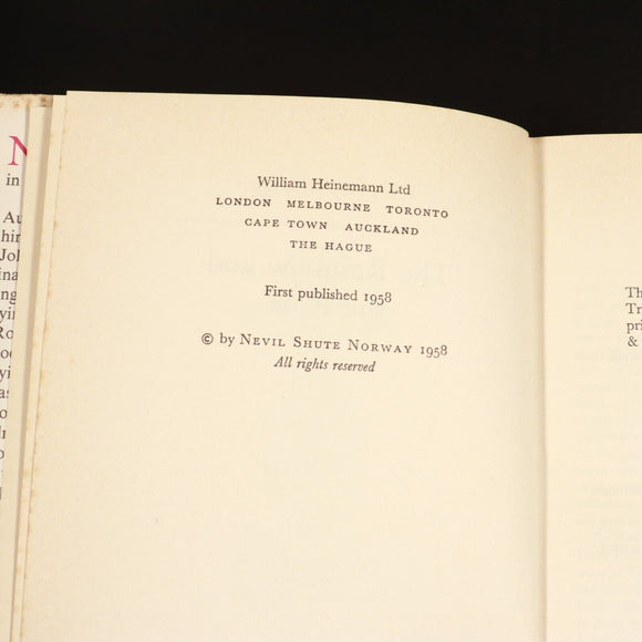 1955 4vol Nevil Shute Bulk Lot Fiction Books Rainbow Trustee Black Stump