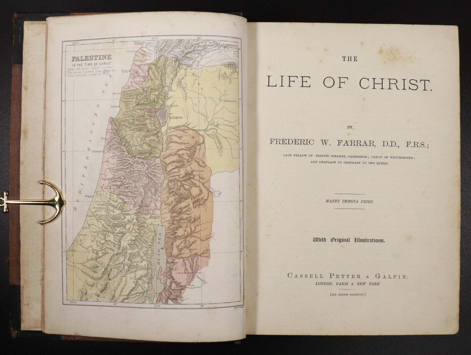 c1885 The Life Of Christ by F. W. Farrar Antiquarian Theology Book Illustrated