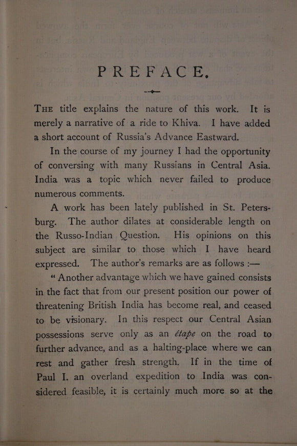 A Ride To Khiva by Fred Burnaby - 1877 - Antique Book - Russia Central Asia