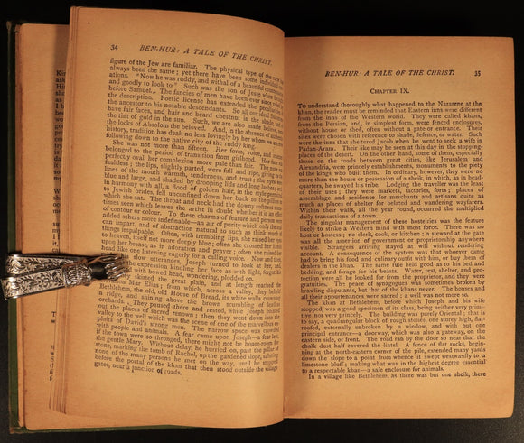 c1900 Ben Hur Tale Of The Christ by Lew Wallace Antique Christian Fiction Book