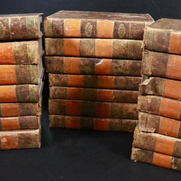 1830 25vol Oeuvres De Walter Scott Antiquarian Fiction Books Set French MAP