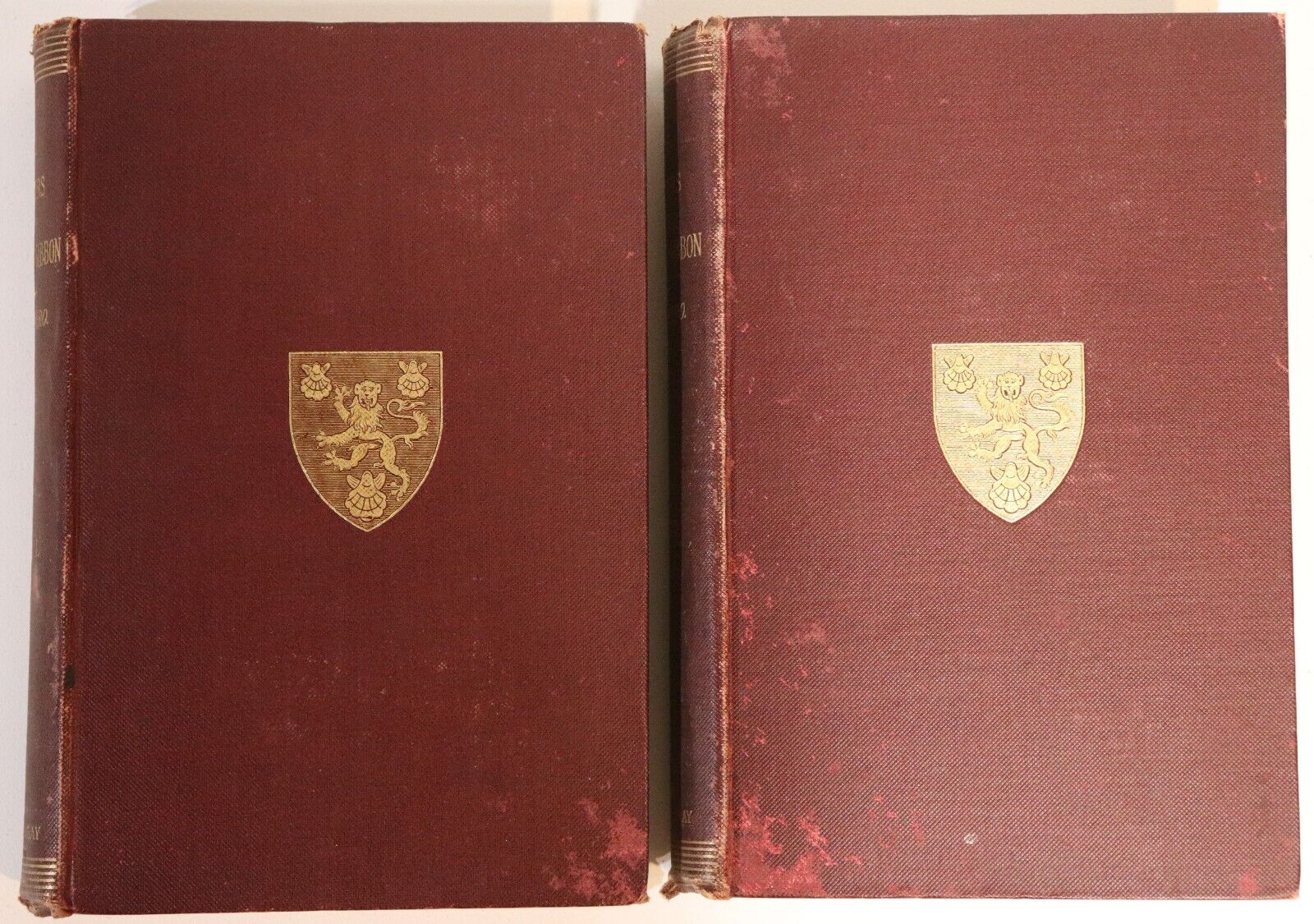 1897 2vol Private Letters Of Edward Gibbon Antique British Biography Book