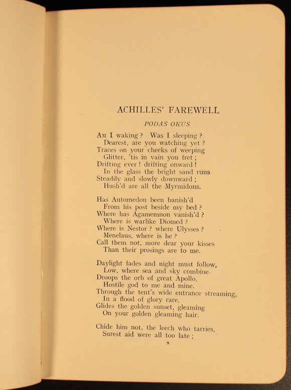 1913 Poetical Works Of Adam Lindsay Gordon Antique Australian Poetry Book