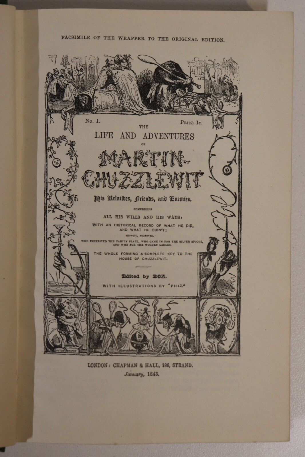 1922 Martin Chuzzlewit by Charles Dickens Antique Classic Literature Book 1