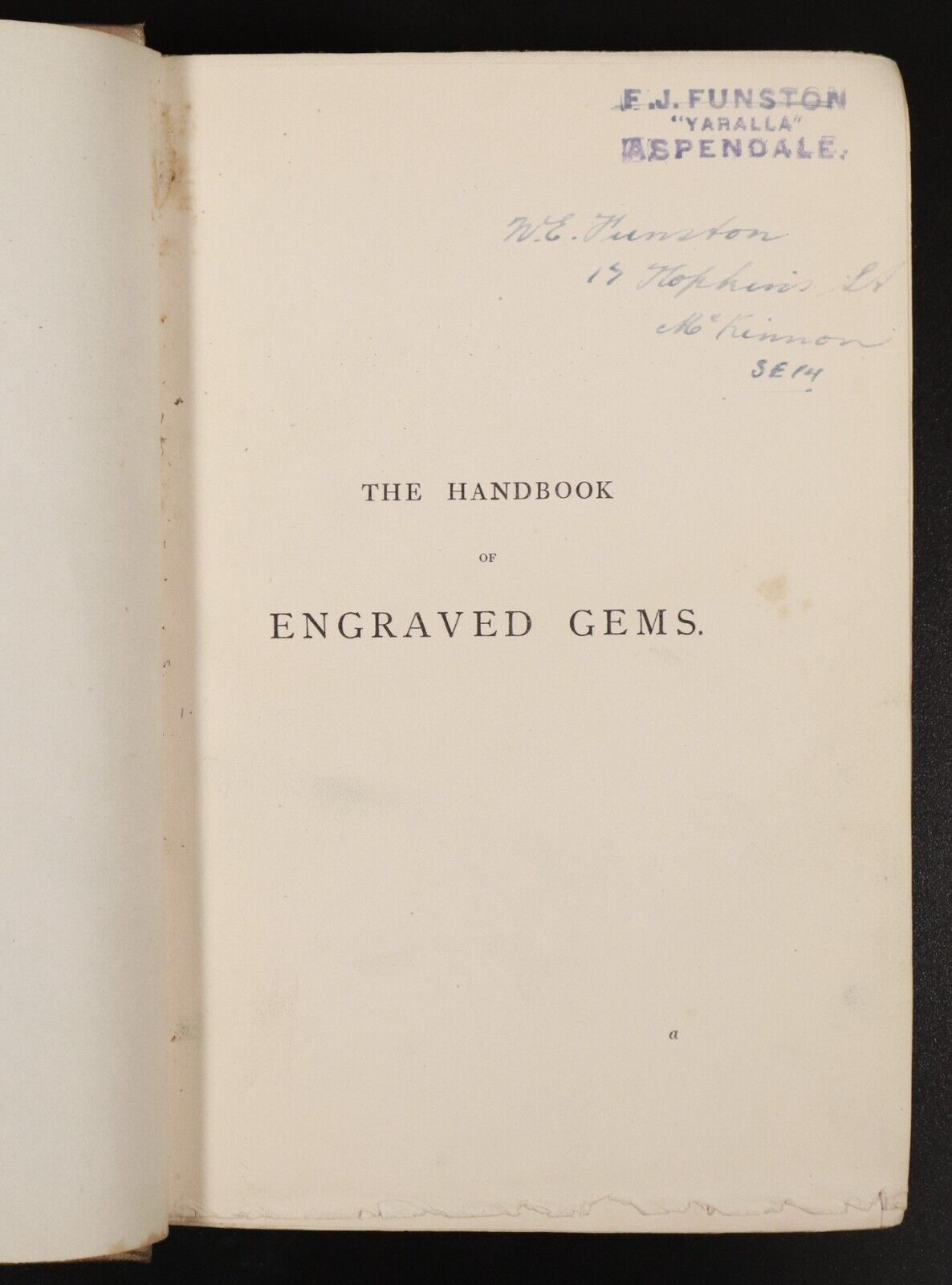 1866 The Handbook Of Engraved Gems Antique Jewellery Reference Book C.W. King