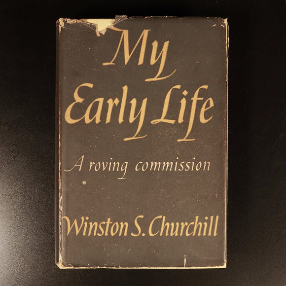 1944 My Early Life: Roving Commission by Winston Churchill Antique History Book