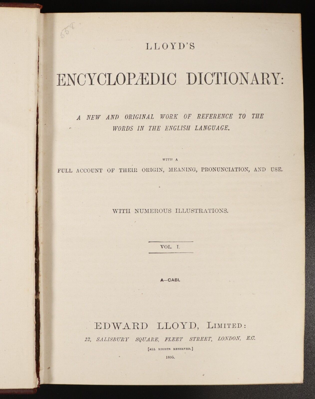 1895 6vol Lloyd's Encyclopaedic Dictionary British Antiquarian Reference Books