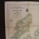 c1930 Johnston's Motoring & Touring Map Of Scotland Antique Map Travel Book-5
