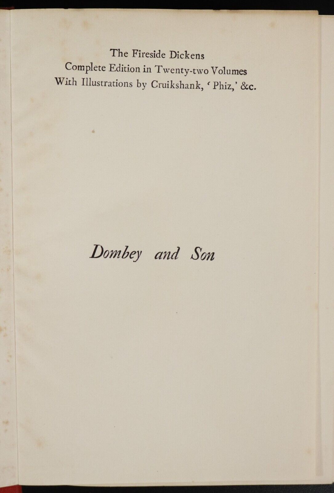 c1920 Dombey & Son by Charles Dickens Antique British Fiction Book Fireside - 0