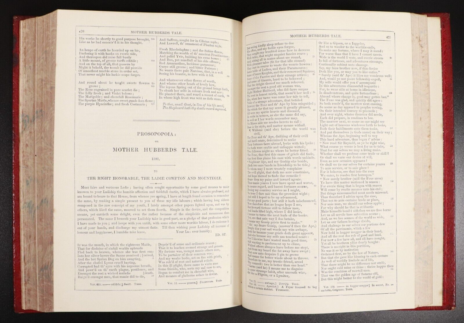 c1890 The Works Of Edmund Spenser The Faery Queene Antique British Poetry Book