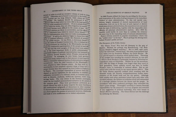 1936 Government In The Third Reich Antique German Political History Book