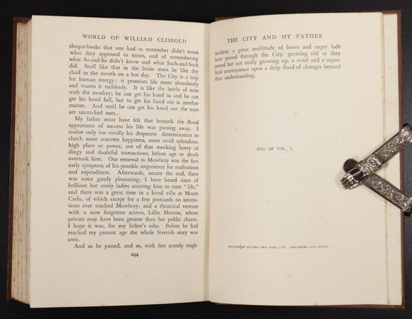 1926 The World Of William Clissold by H.G. Wells Antique Fiction Book Vol 1