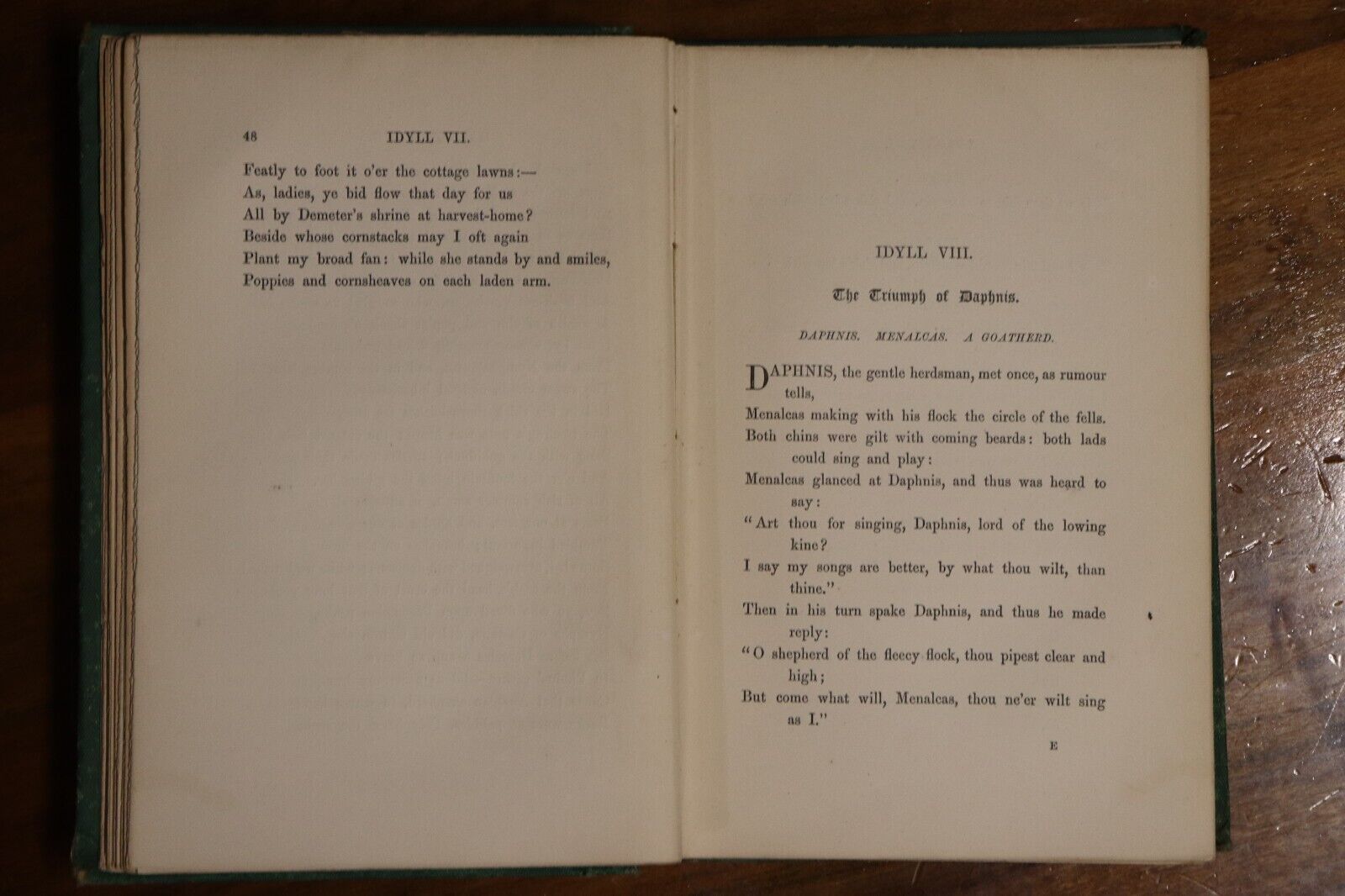 1869 Theocritus by C.S. Calverley Antique Greek Poetry & Philosophy Book