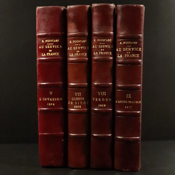 1928 4vol Au Service De La France by R Poincare French Military History Books