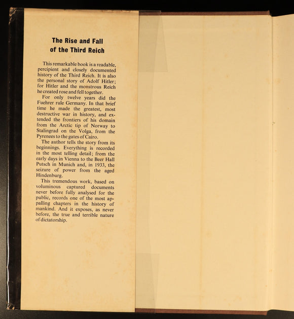 1972 The Rise & Fall Of The Third Reich by W.L. Shirer Military History Book WW2
