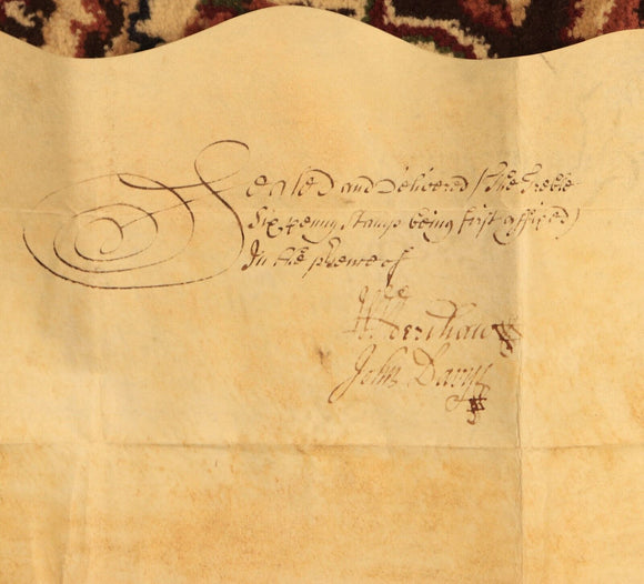 1716 Indenture Conveyance English Legal Document Manuscript Vellum Lease