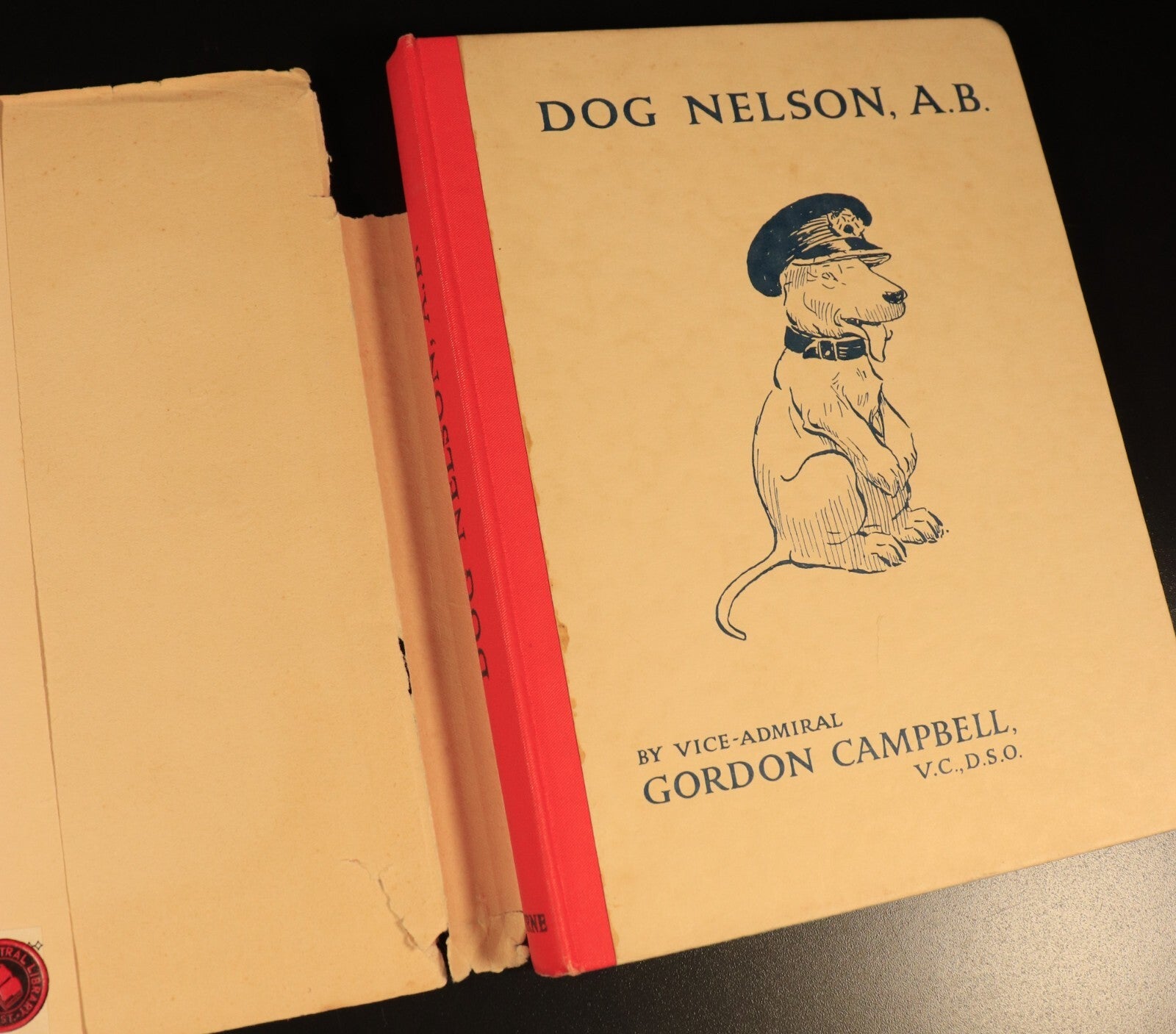 Dog Nelson A.B. by G. Campbell 1938 Antique Maritime Theme Children's Book 1st