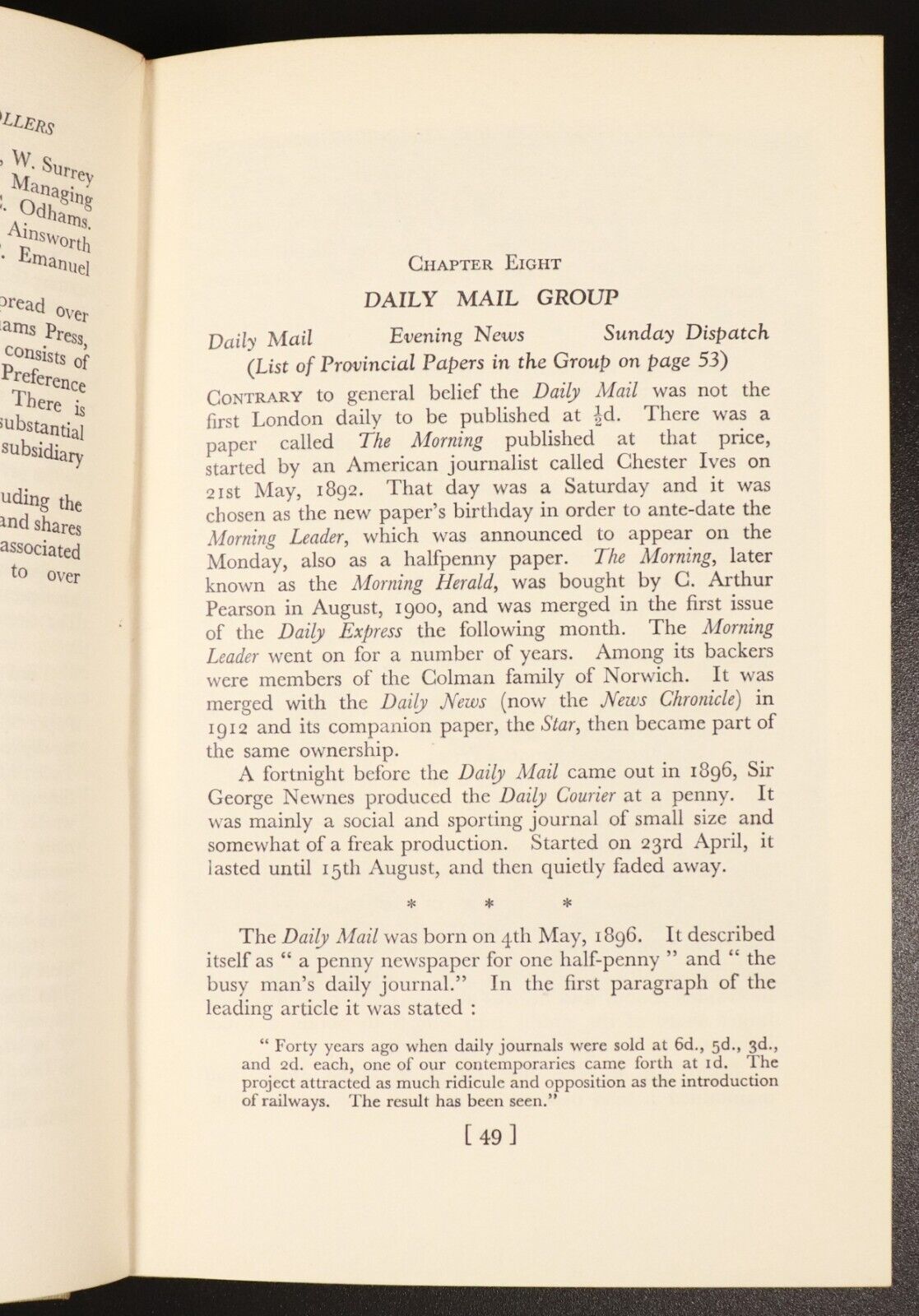 1947 British Newspapers & Their Controllers British Journalism History Book 1st