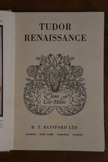 1951 Tudor Renaissance by James Lees Milne Antique History Book 1st Edition - 0