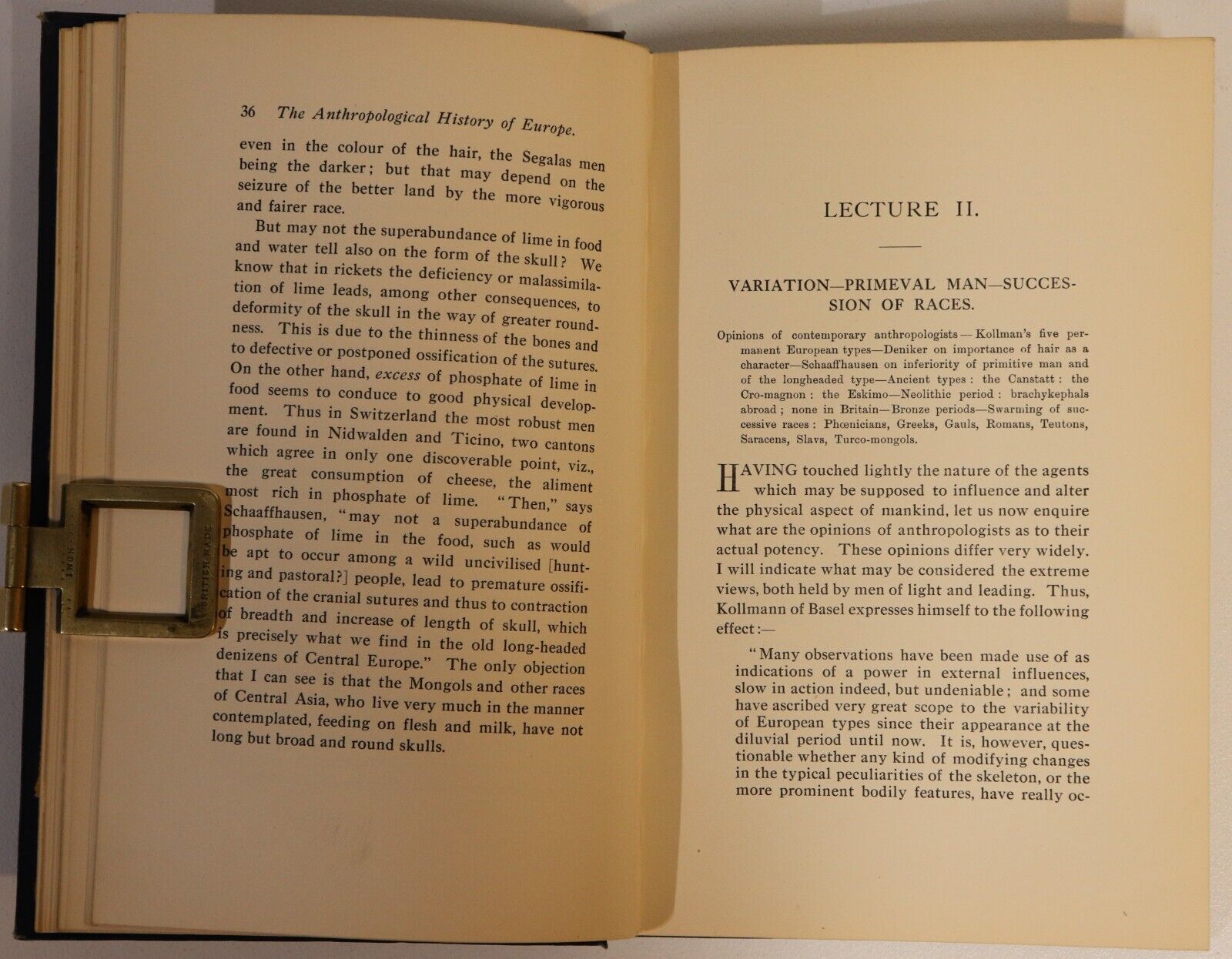 1912 The Anthropological History Of Europe Antique Science History Book