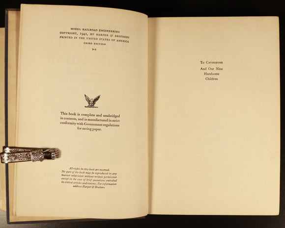 Model Railroad Engineering by David Marshall 1942 Antique Modelling Hobby Book