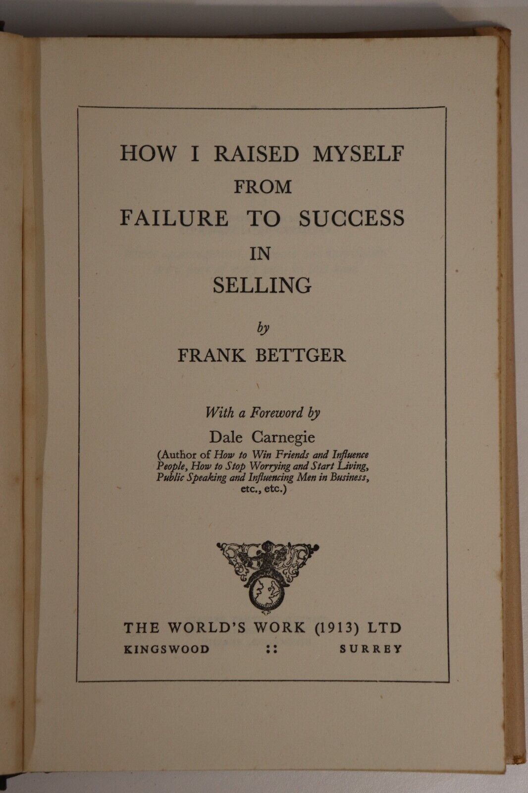 1955 From Failure To Success In Selling Vintage British Sales Training Book - 0