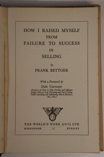 1955 From Failure To Success In Selling Vintage British Sales Training Book - 0