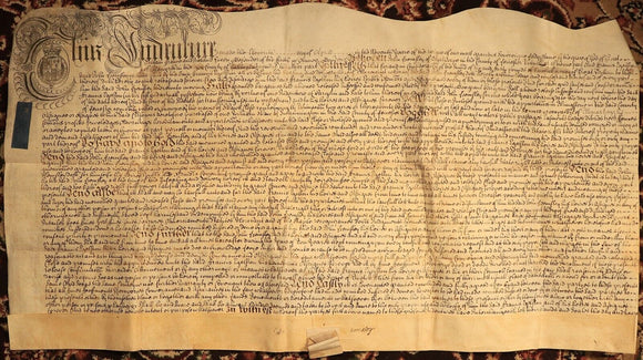 1712 Indenture Conveyance English Legal Document Manuscript Vellum Lease 11th