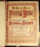 c1880 The Holy Bible Commentaries Of Scott & Henry Antiquarian Illustrated Bible-5