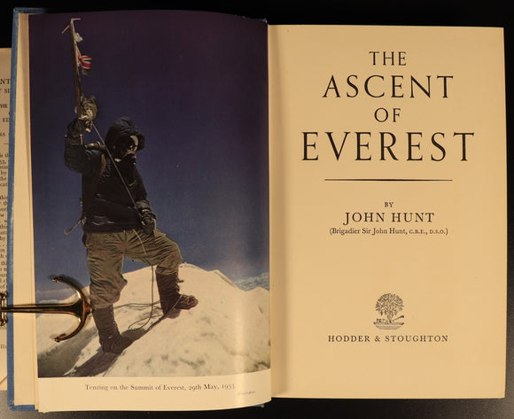 The Ascent Of Everest by John Hunt 1953 1st Ed. Illustrated Mountaineering Book