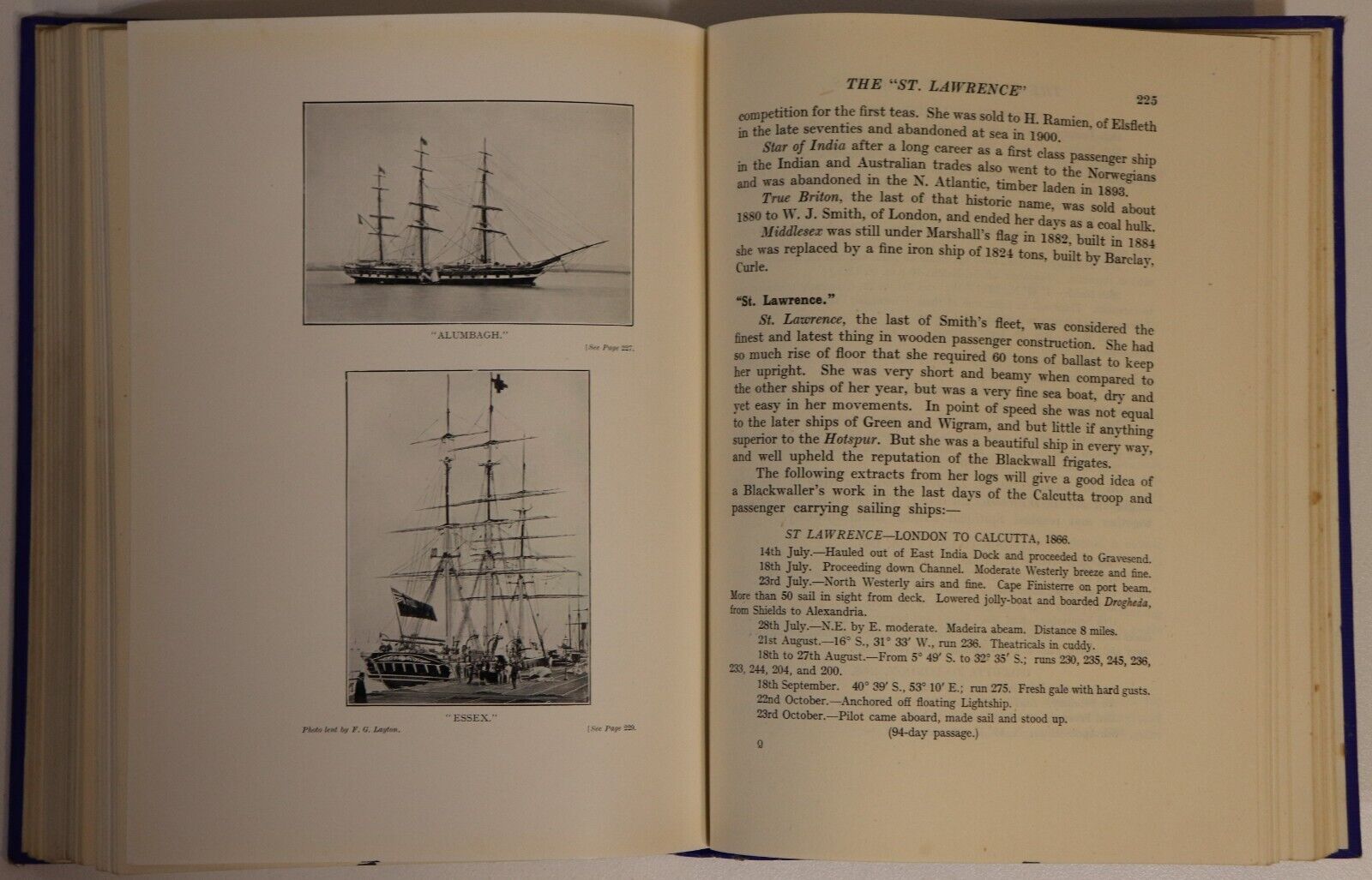 1950 The Blackwall Frigates by Basil Lubbock Maritime British History Book