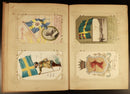 1902 Antique Swedish Brefkorts Postcard Album 146 Postcards & Photos Included-8