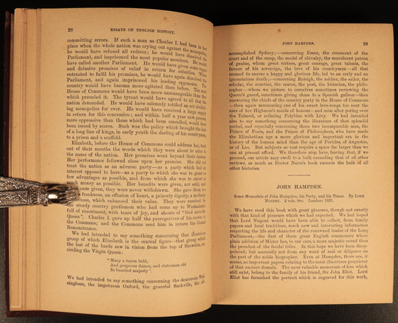 c1920 Macaulay's Essays On English History Antique British History Book