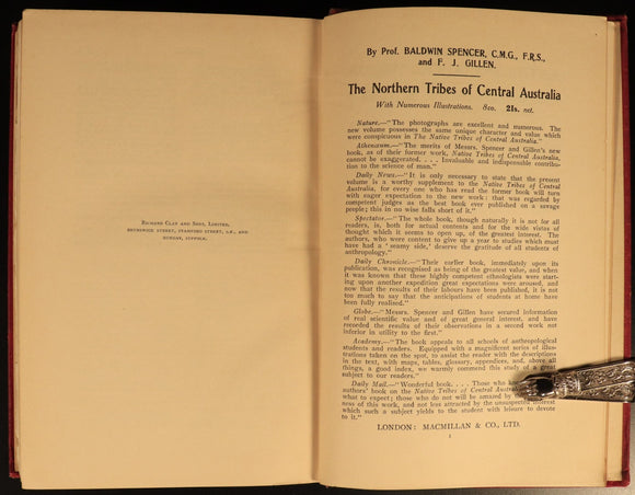 1912 Across Australia by B Spencer & FJ Gillen Antique Australian History Books