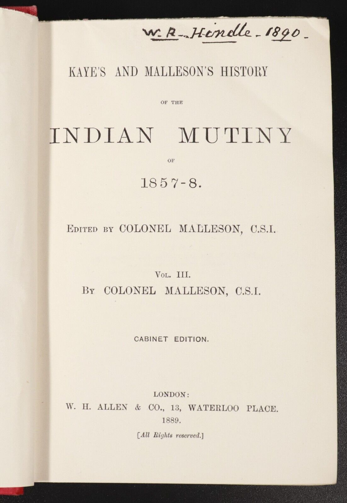 1888 6vol History Of The Indian Mutiny Kaye & Malleson Antique Military Book Set