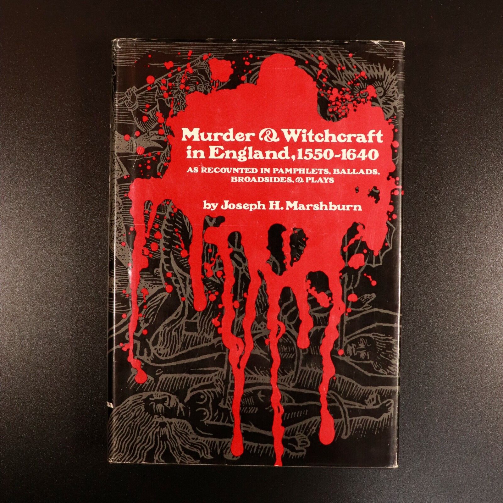 1971 Murder & Witchcraft In England by JH Marshburn Occult History Book Witches