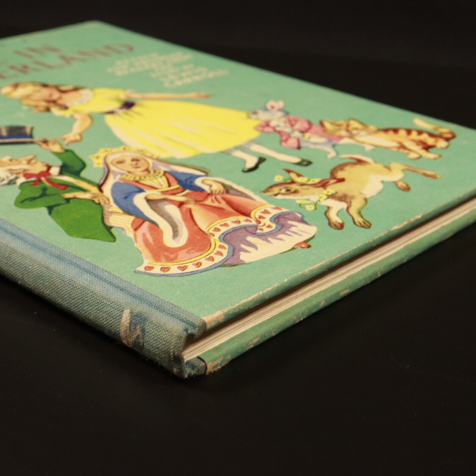 c1950's Alice In Wonderland by Lewis Carroll Antique Fiction Book Illustrated