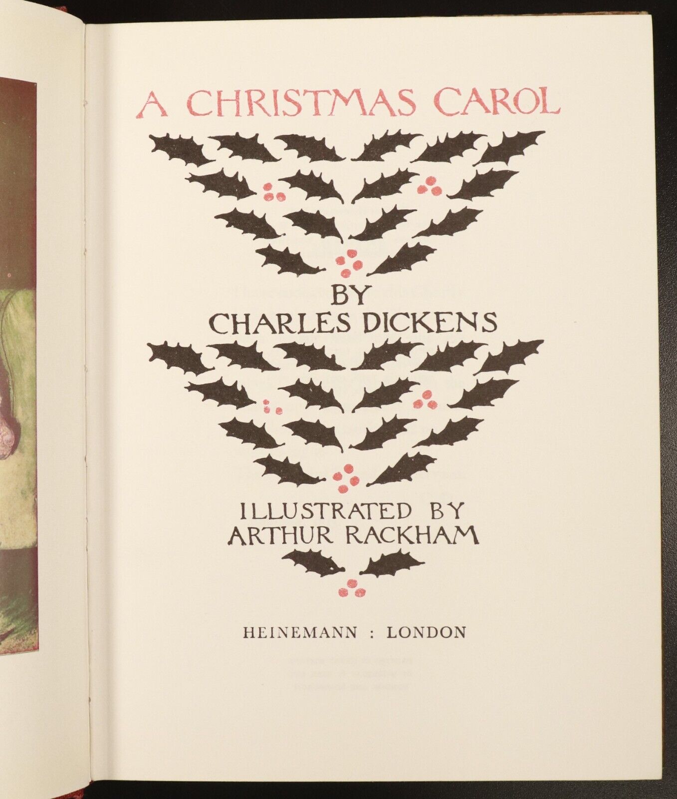 1974 A Christmas Carol: Charles Dickens Vintage Fiction Book Arthur Rackham