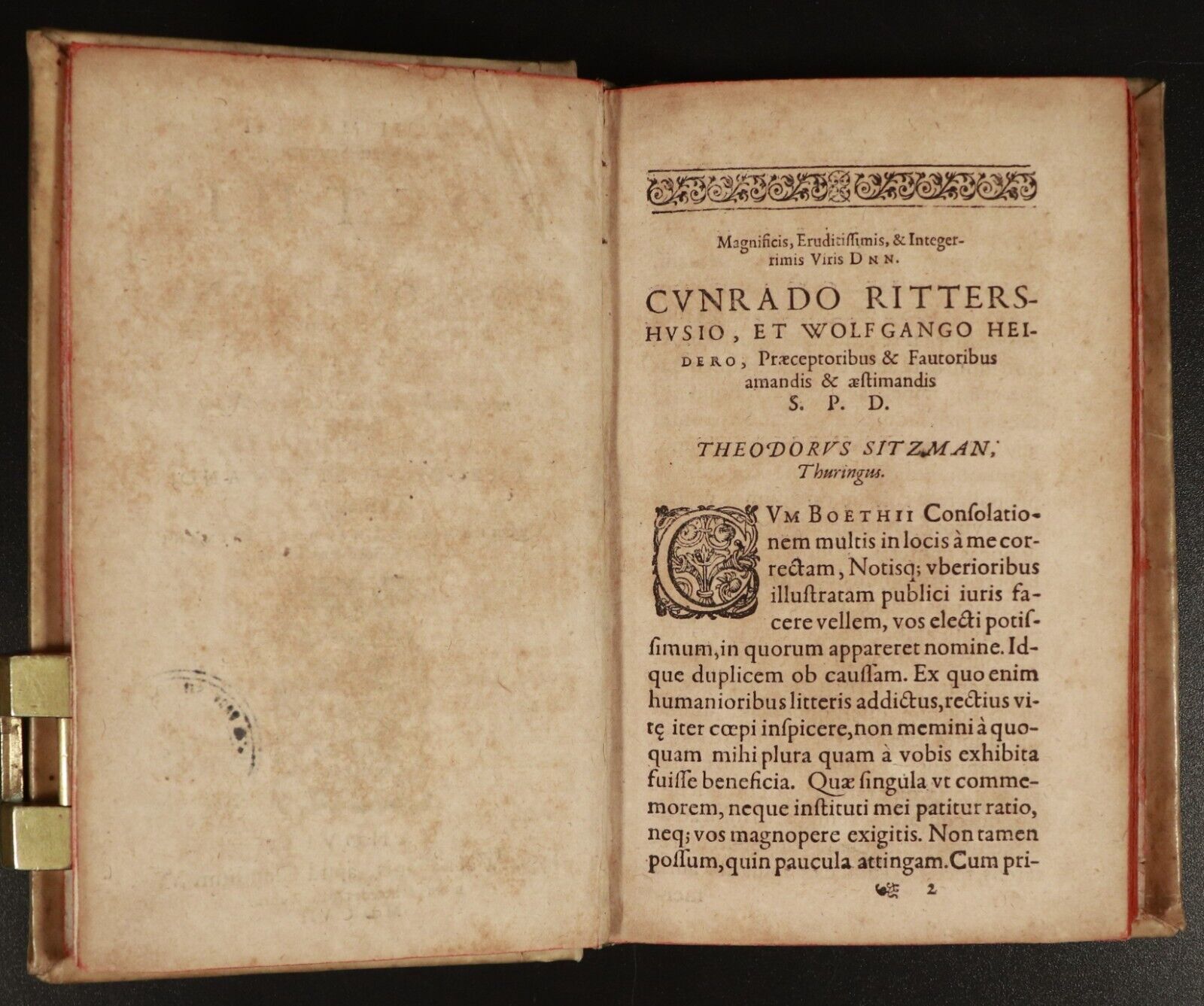 1607 Anicii Manlii Severini Boethii de Consolatione Philosophia Antiquarian Book