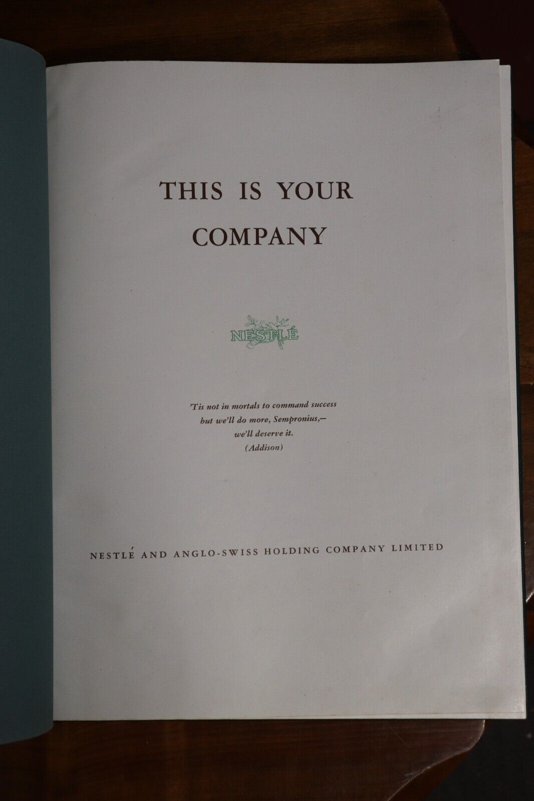 1946 Nestle: This Is Your Company USA History First Edition Business Book - 0