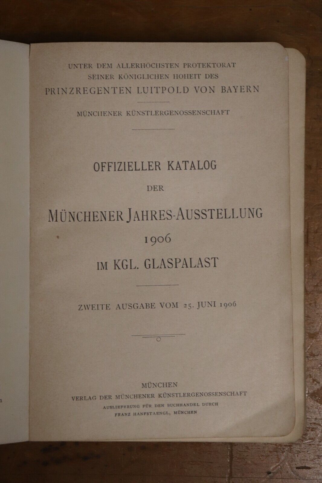 1906 Katalog der Münchener Jahres-Ausstellung Antique German Art Book Munich - 0