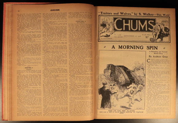 Chums 1919 Illustrated Paper For Boys Antique Illustrated British Childrens Book
