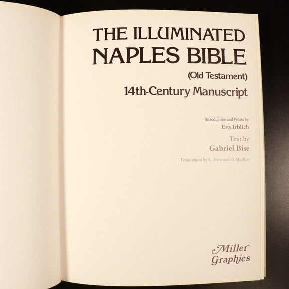 1978 4vol Illuminated Manuscripts Dante's Comedy Naples Bible etc History Books