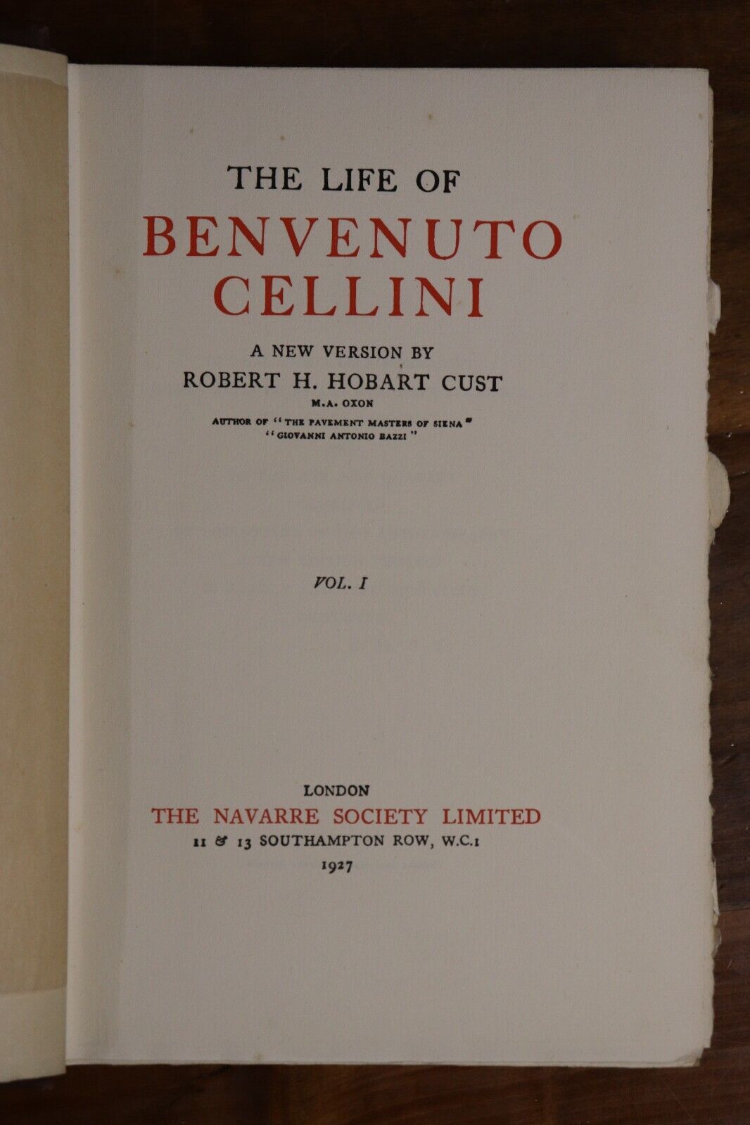 Life Of Benvenuto Cellini - 1927 - Antique Italian History Books 2 Vol Set