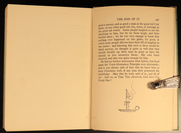 1933 A Christmas Carol: Charles Dickens Antique Fiction Book Arthur Rackham