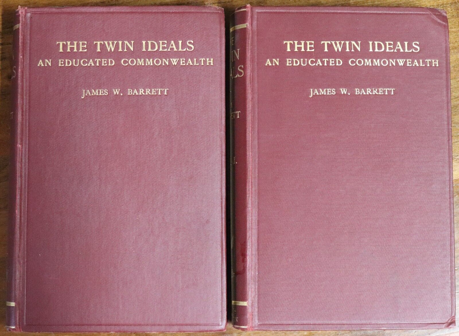 1918 The Twin Ideals: An Educated Commonwealth Australian History Book Set - 0