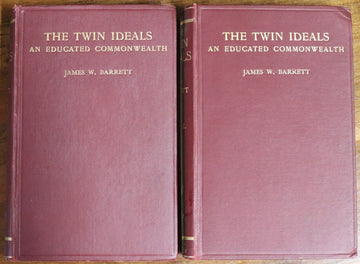 1918 The Twin Ideals: An Educated Commonwealth Australian History Book Set - 0