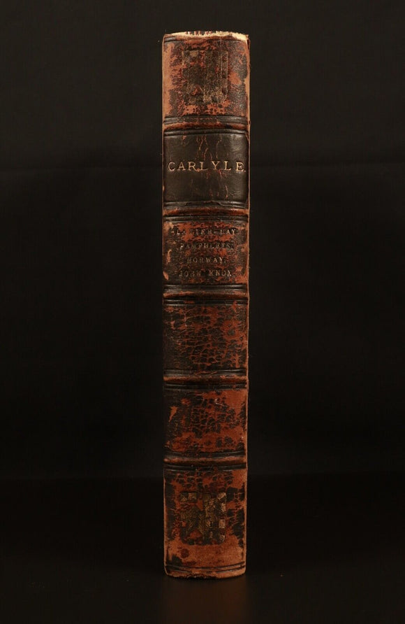 1885 Latter Day Pamphlets & Kings Of Norway Antique History Book Thomas Carlyle