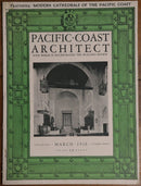 1926 Pacific Coast Architect Magazine March Architecture Reference Magazine Book-1
